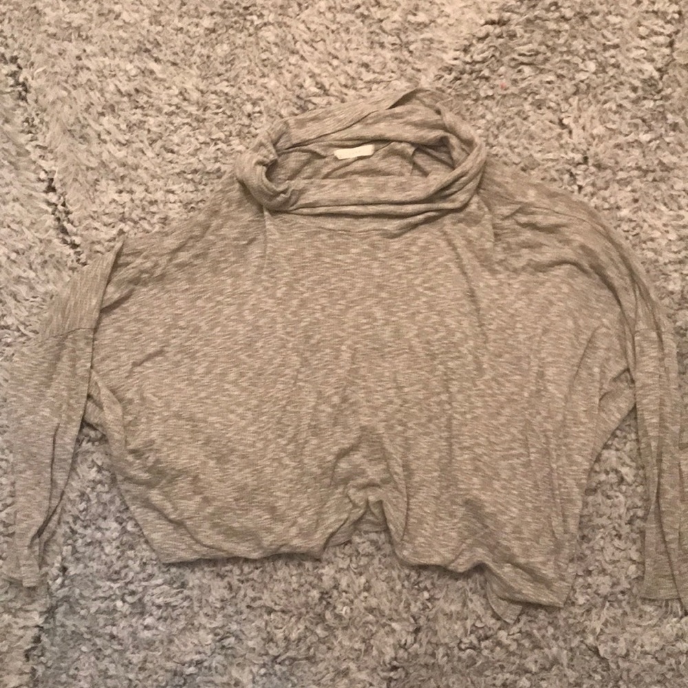 Grey Cowl Neck Top